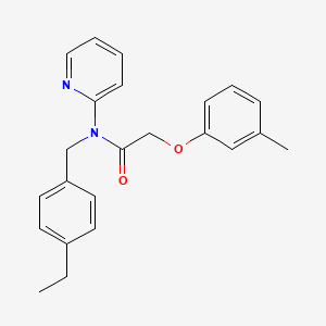 molecular formula C23H24N2O2 B11357980 N-(4-ethylbenzyl)-2-(3-methylphenoxy)-N-(pyridin-2-yl)acetamide 