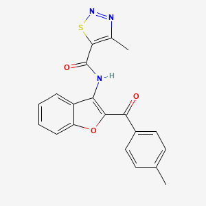 4-methyl-N-[2-(4-methylbenzoyl)-1-benzofuran-3-yl]-1,2,3-thiadiazole-5-carboxamide