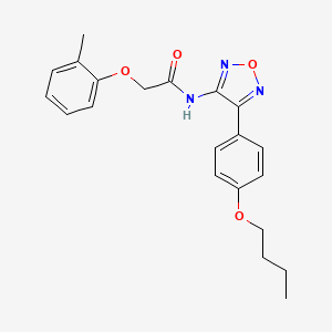 molecular formula C21H23N3O4 B11357992 N-[4-(4-butoxyphenyl)-1,2,5-oxadiazol-3-yl]-2-(2-methylphenoxy)acetamide 