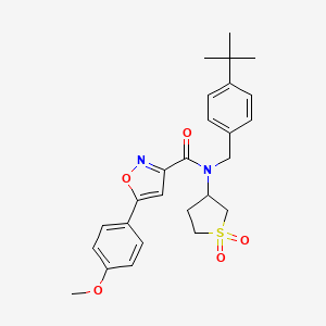 N-(4-tert-butylbenzyl)-N-(1,1-dioxidotetrahydrothiophen-3-yl)-5-(4-methoxyphenyl)-1,2-oxazole-3-carboxamide