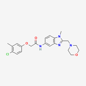 2-(4-chloro-3-methylphenoxy)-N-[1-methyl-2-(morpholin-4-ylmethyl)-1H-benzimidazol-5-yl]acetamide