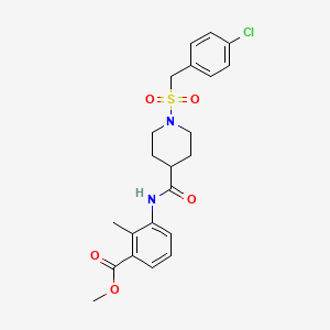 Methyl 3-[({1-[(4-chlorobenzyl)sulfonyl]piperidin-4-yl}carbonyl)amino]-2-methylbenzoate