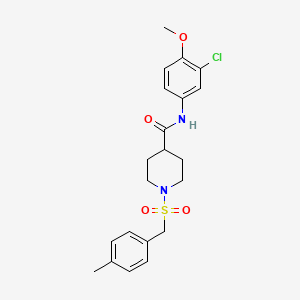 N-(3-chloro-4-methoxyphenyl)-1-[(4-methylbenzyl)sulfonyl]piperidine-4-carboxamide