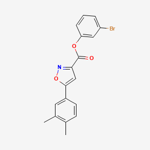 3-Bromophenyl 5-(3,4-dimethylphenyl)-1,2-oxazole-3-carboxylate