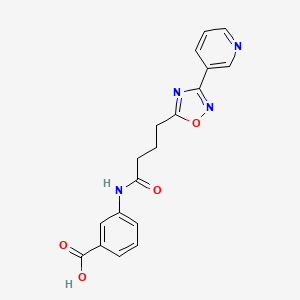 3-{4-[3-(Pyridin-3-YL)-1,2,4-oxadiazol-5-YL]butanamido}benzoic acid