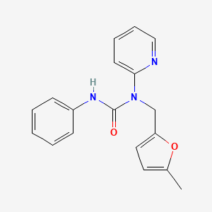 molecular formula C18H17N3O2 B11358065 1-[(5-Methylfuran-2-yl)methyl]-3-phenyl-1-pyridin-2-ylurea 