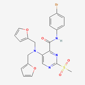 5-[bis(furan-2-ylmethyl)amino]-N-(4-bromophenyl)-2-(methylsulfonyl)pyrimidine-4-carboxamide