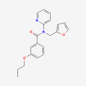 molecular formula C20H20N2O3 B11358079 N-(furan-2-ylmethyl)-3-propoxy-N-(pyridin-2-yl)benzamide 