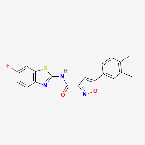 5-(3,4-dimethylphenyl)-N-(6-fluoro-1,3-benzothiazol-2-yl)-1,2-oxazole-3-carboxamide