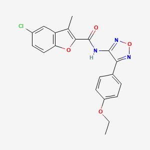 5-chloro-N-[4-(4-ethoxyphenyl)-1,2,5-oxadiazol-3-yl]-3-methyl-1-benzofuran-2-carboxamide