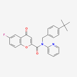 N-(4-tert-butylbenzyl)-6-fluoro-4-oxo-N-(pyridin-2-yl)-4H-chromene-2-carboxamide