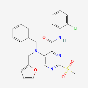 5-[benzyl(furan-2-ylmethyl)amino]-N-(2-chlorophenyl)-2-(methylsulfonyl)pyrimidine-4-carboxamide