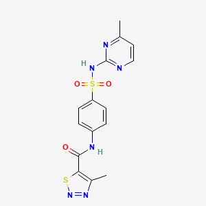 4-methyl-N-{4-[(4-methylpyrimidin-2-yl)sulfamoyl]phenyl}-1,2,3-thiadiazole-5-carboxamide