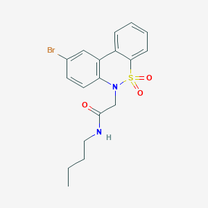 2-(9-bromo-5,5-dioxido-6H-dibenzo[c,e][1,2]thiazin-6-yl)-N-butylacetamide