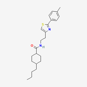 molecular formula C23H32N2OS B11358158 4-butyl-N-{2-[2-(4-methylphenyl)-1,3-thiazol-4-yl]ethyl}cyclohexanecarboxamide 