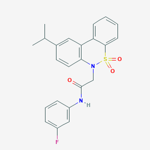 N-(3-fluorophenyl)-2-(9-isopropyl-5,5-dioxido-6H-dibenzo[c,e][1,2]thiazin-6-yl)acetamide