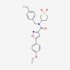 N-(1,1-dioxidotetrahydrothiophen-3-yl)-5-(4-ethoxyphenyl)-N-(4-ethylbenzyl)-1,2-oxazole-3-carboxamide