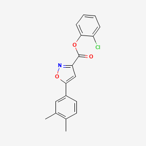 2-Chlorophenyl 5-(3,4-dimethylphenyl)-1,2-oxazole-3-carboxylate