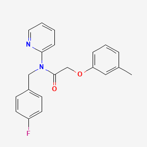 molecular formula C21H19FN2O2 B11358240 N-(4-fluorobenzyl)-2-(3-methylphenoxy)-N-(pyridin-2-yl)acetamide 