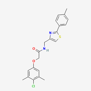 2-(4-chloro-3,5-dimethylphenoxy)-N-{[2-(4-methylphenyl)-1,3-thiazol-4-yl]methyl}acetamide