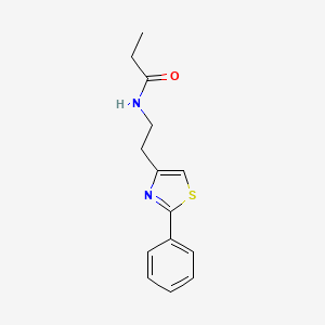 molecular formula C14H16N2OS B11358289 N-[2-(2-phenyl-1,3-thiazol-4-yl)ethyl]propanamide 