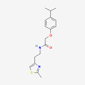 molecular formula C17H22N2O2S B11358291 N-[2-(2-methyl-1,3-thiazol-4-yl)ethyl]-2-[4-(propan-2-yl)phenoxy]acetamide 