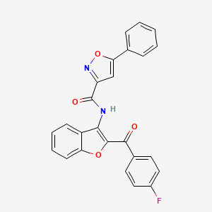 N-{2-[(4-fluorophenyl)carbonyl]-1-benzofuran-3-yl}-5-phenyl-1,2-oxazole-3-carboxamide