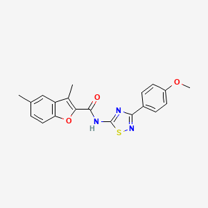 N-[3-(4-methoxyphenyl)-1,2,4-thiadiazol-5-yl]-3,5-dimethyl-1-benzofuran-2-carboxamide