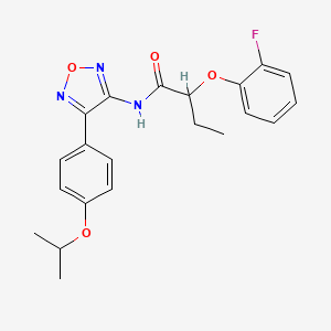 2-(2-fluorophenoxy)-N-{4-[4-(propan-2-yloxy)phenyl]-1,2,5-oxadiazol-3-yl}butanamide