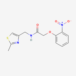 N-[(2-methyl-1,3-thiazol-4-yl)methyl]-2-(2-nitrophenoxy)acetamide