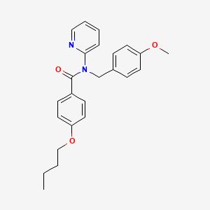 4-butoxy-N-(4-methoxybenzyl)-N-(pyridin-2-yl)benzamide