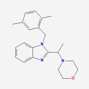 1-(2,5-dimethylbenzyl)-2-[1-(morpholin-4-yl)ethyl]-1H-benzimidazole