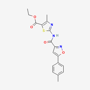 Ethyl 4-methyl-2-({[5-(4-methylphenyl)-1,2-oxazol-3-yl]carbonyl}amino)-1,3-thiazole-5-carboxylate