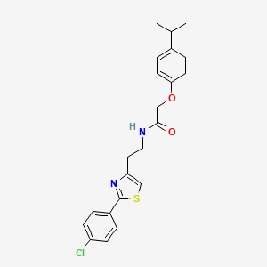 N-{2-[2-(4-chlorophenyl)-1,3-thiazol-4-yl]ethyl}-2-[4-(propan-2-yl)phenoxy]acetamide