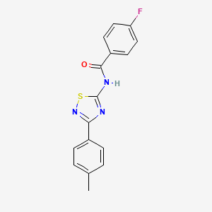 molecular formula C16H12FN3OS B11358481 4-fluoro-N-[3-(4-methylphenyl)-1,2,4-thiadiazol-5-yl]benzamide 