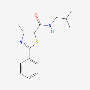 molecular formula C15H18N2OS B11358504 4-methyl-N-(2-methylpropyl)-2-phenyl-1,3-thiazole-5-carboxamide 