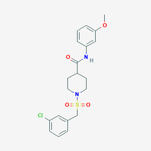 1-[(3-chlorobenzyl)sulfonyl]-N-(3-methoxyphenyl)piperidine-4-carboxamide