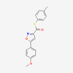 S-(4-methylphenyl) 5-(4-methoxyphenyl)-1,2-oxazole-3-carbothioate