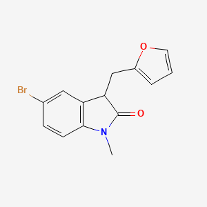 5-bromo-3-(furan-2-ylmethyl)-1-methyl-1,3-dihydro-2H-indol-2-one