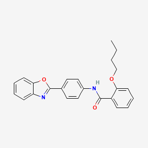 molecular formula C24H22N2O3 B11358534 N-[4-(1,3-benzoxazol-2-yl)phenyl]-2-butoxybenzamide 