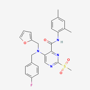 N-(2,4-dimethylphenyl)-5-[(4-fluorobenzyl)(furan-2-ylmethyl)amino]-2-(methylsulfonyl)pyrimidine-4-carboxamide