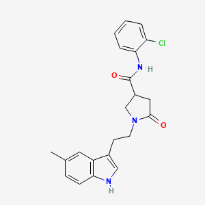 N-(2-chlorophenyl)-1-[2-(5-methyl-1H-indol-3-yl)ethyl]-5-oxopyrrolidine-3-carboxamide