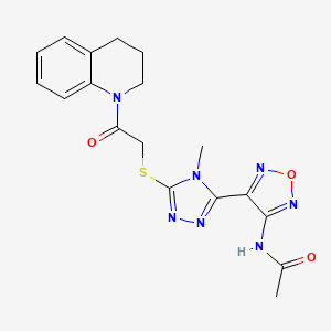 N-[4-(5-{[2-(3,4-dihydroquinolin-1(2H)-yl)-2-oxoethyl]sulfanyl}-4-methyl-4H-1,2,4-triazol-3-yl)-1,2,5-oxadiazol-3-yl]acetamide