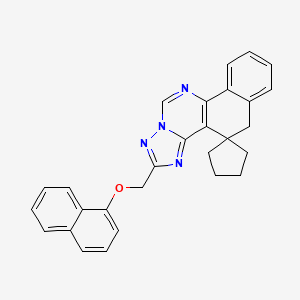 2-[(naphthalen-1-yloxy)methyl]-5H-spiro[benzo[h][1,2,4]triazolo[1,5-c]quinazoline-4,1'-cyclopentane]