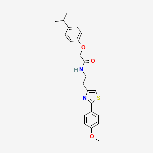 molecular formula C23H26N2O3S B11358678 N-{2-[2-(4-methoxyphenyl)-1,3-thiazol-4-yl]ethyl}-2-[4-(propan-2-yl)phenoxy]acetamide 