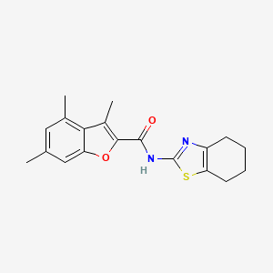 3,4,6-trimethyl-N-(4,5,6,7-tetrahydro-1,3-benzothiazol-2-yl)-1-benzofuran-2-carboxamide