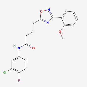 N-(3-chloro-4-fluorophenyl)-4-[3-(2-methoxyphenyl)-1,2,4-oxadiazol-5-yl]butanamide