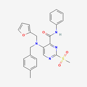 5-[(furan-2-ylmethyl)(4-methylbenzyl)amino]-2-(methylsulfonyl)-N-phenylpyrimidine-4-carboxamide