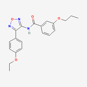 molecular formula C20H21N3O4 B11358723 N-[4-(4-ethoxyphenyl)-1,2,5-oxadiazol-3-yl]-3-propoxybenzamide 