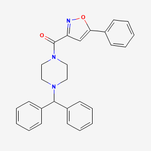 [4-(Diphenylmethyl)piperazin-1-yl](5-phenyl-1,2-oxazol-3-yl)methanone